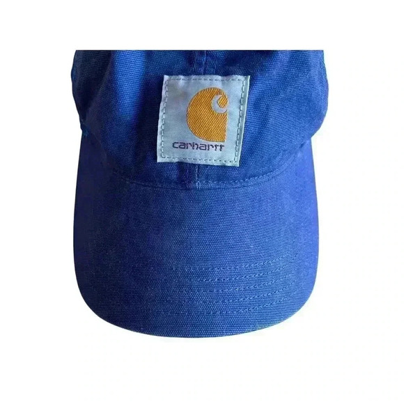 Carhartt Mesh Back Adjustable Snapback Hat Cap Blue Workwear One Size - Picture 3 of 8
